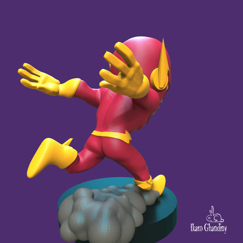 The Flash figurine 3D print model_7