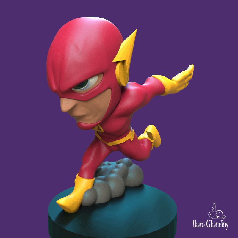 The Flash figurine 3D print model_4