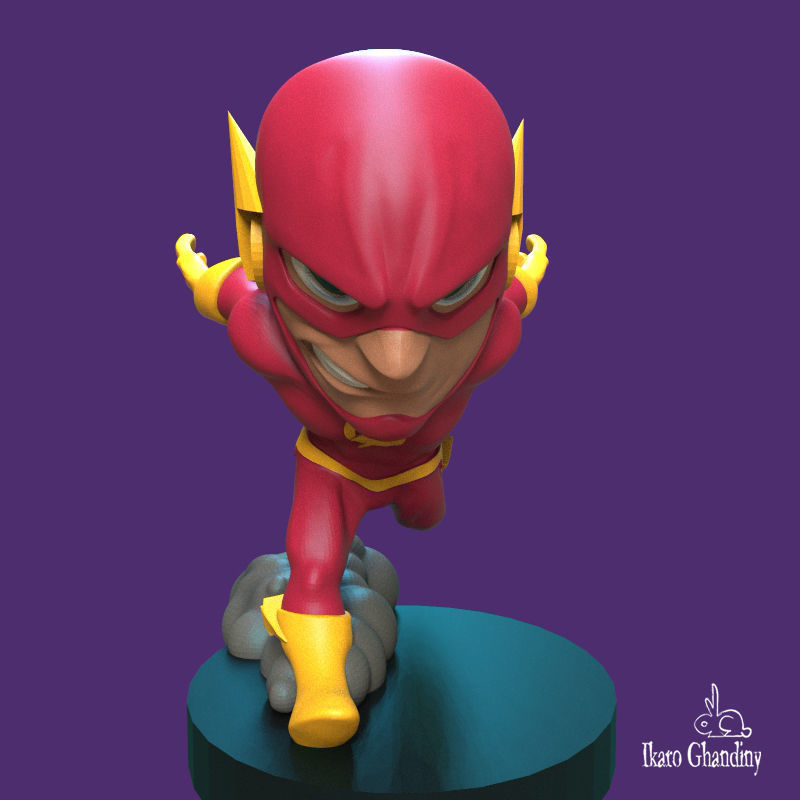 The Flash figurine 3D print model_3