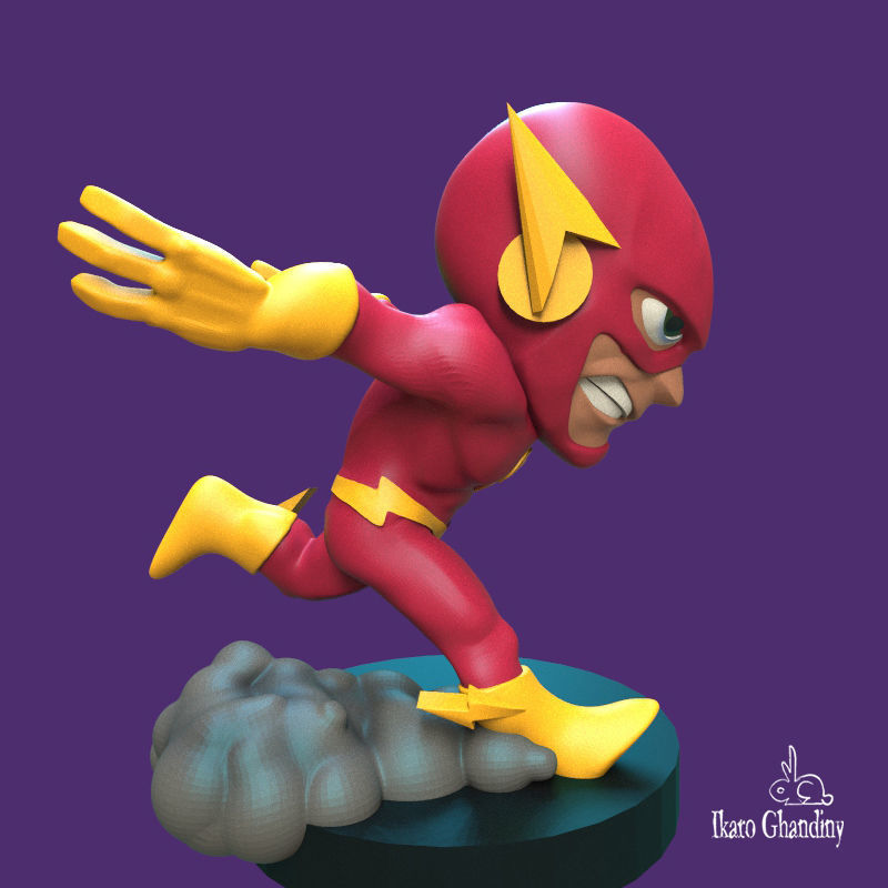 The Flash figurine 3D print model_9