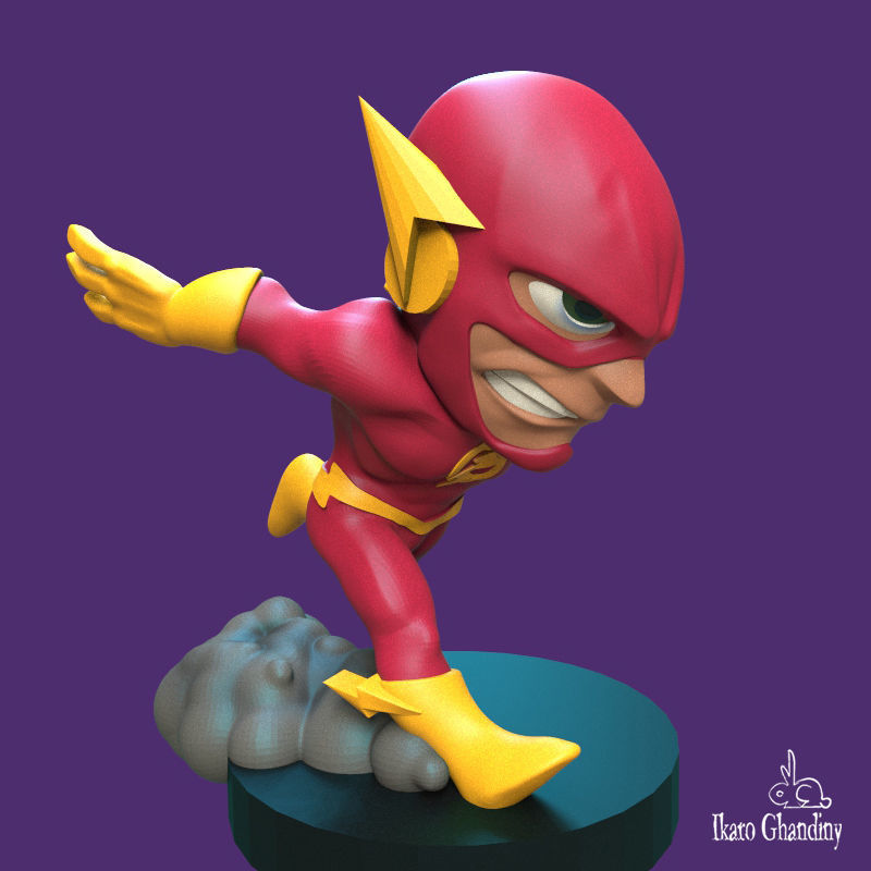 The Flash figurine 3D print model_2