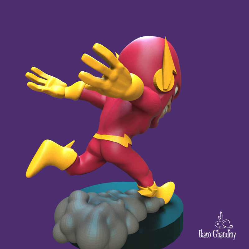 The Flash figurine 3D print model_8