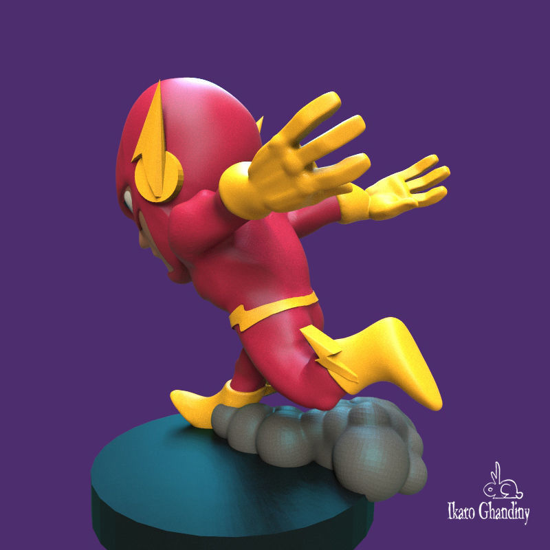 The Flash figurine 3D print model_6