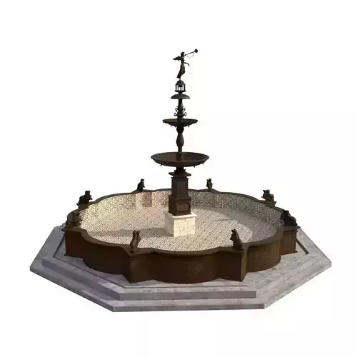 Pileta de la Plaza Mayor de Lima - Low Poly