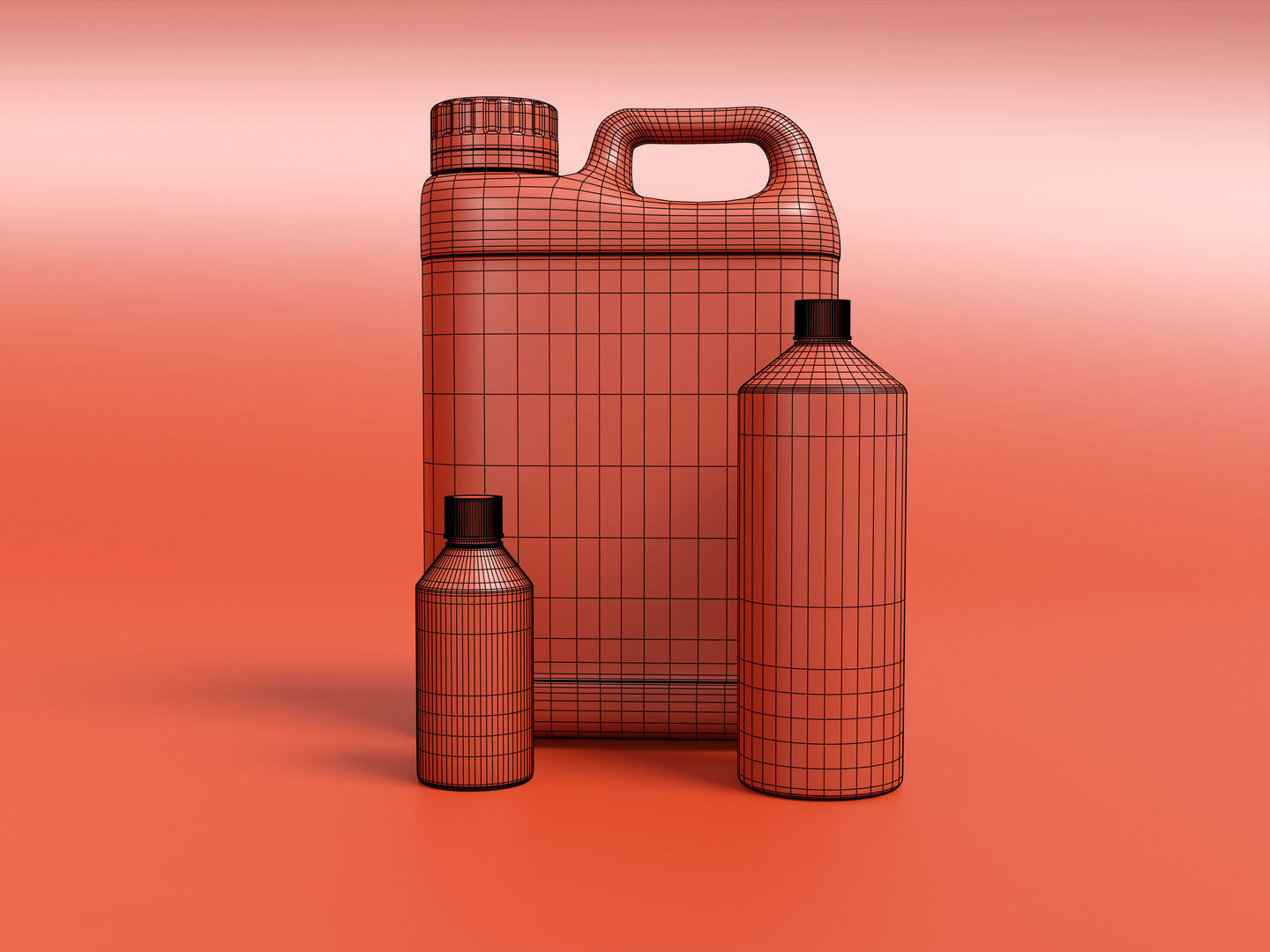 Chemical Bottle  3D model_8
