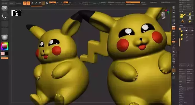 Fat baby Pikachu 3D print model