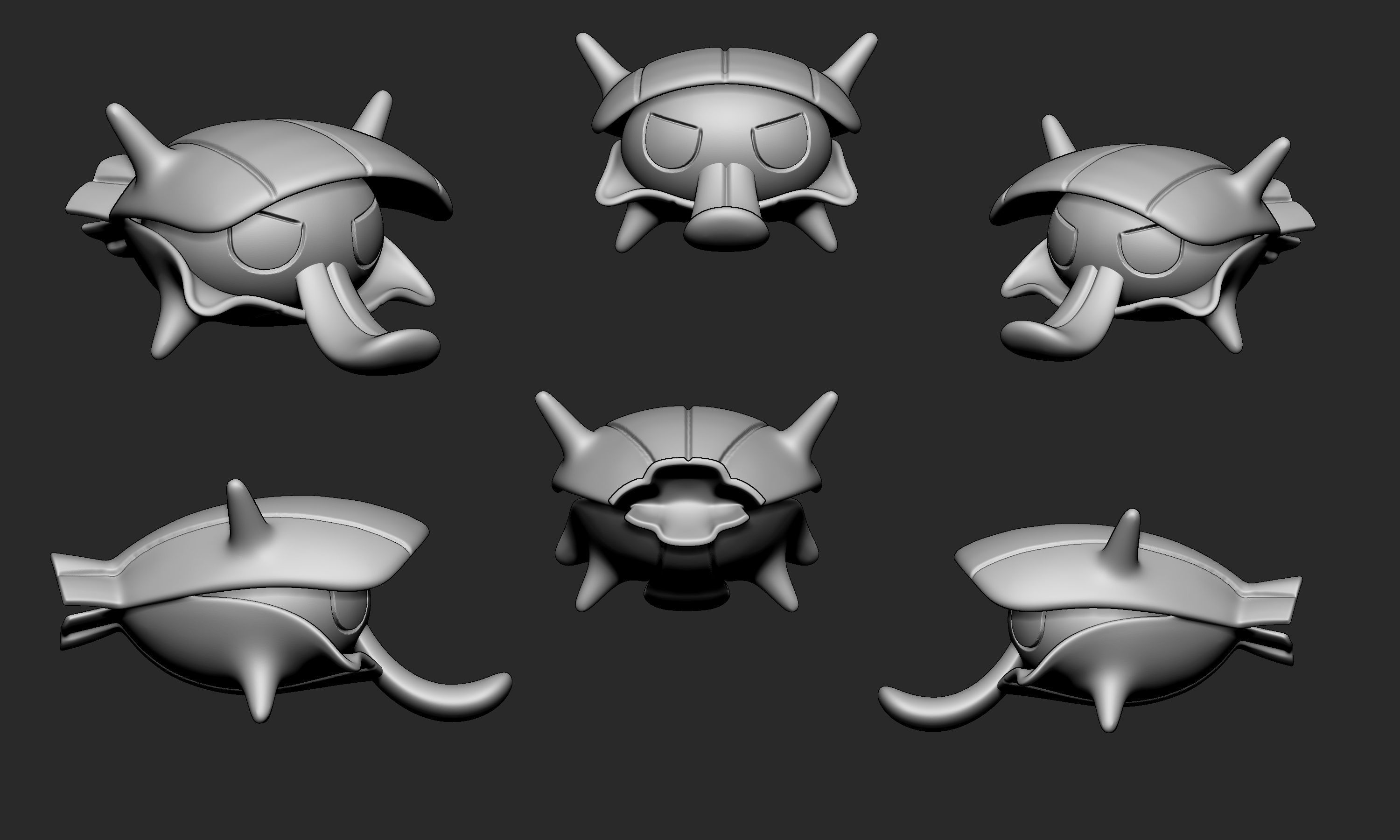 Pokemon - Shellder with 2 poses 3D print model_4