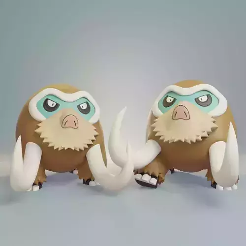 Pokemon - Mamoswine with 2 poses