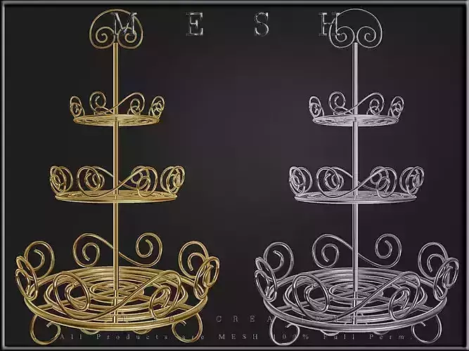 Afternoon Tea Stand Wire Three Tier