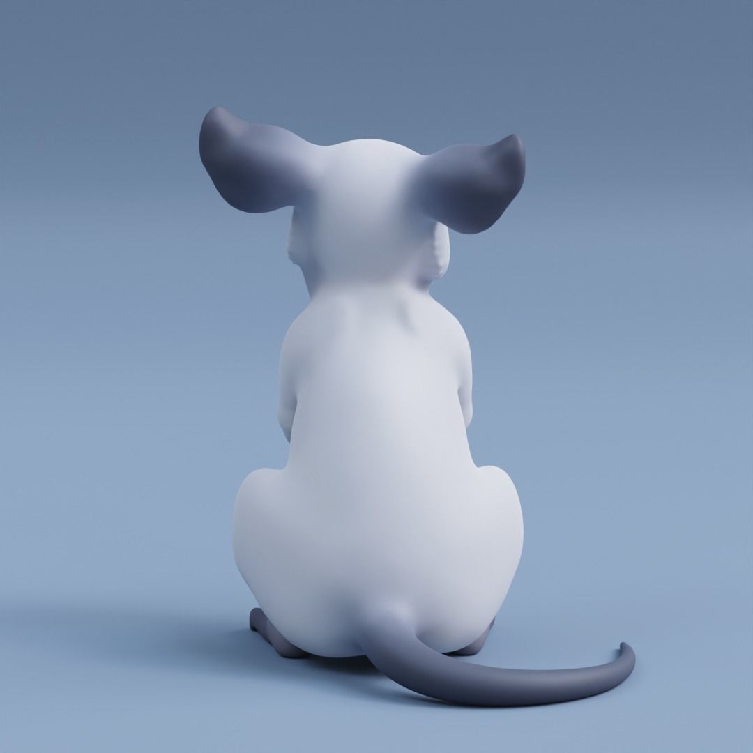 Mouse rat 3D print model_3