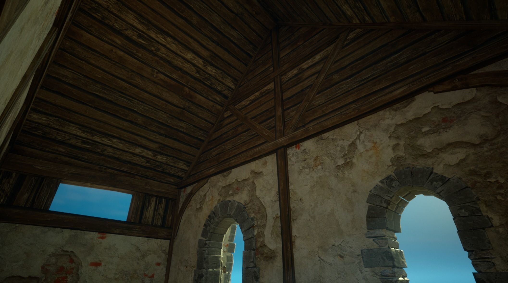 Medieval old House2-interior and exterior design Low-poly 3D model_15