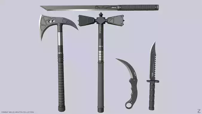 Combat melee weapon collection 