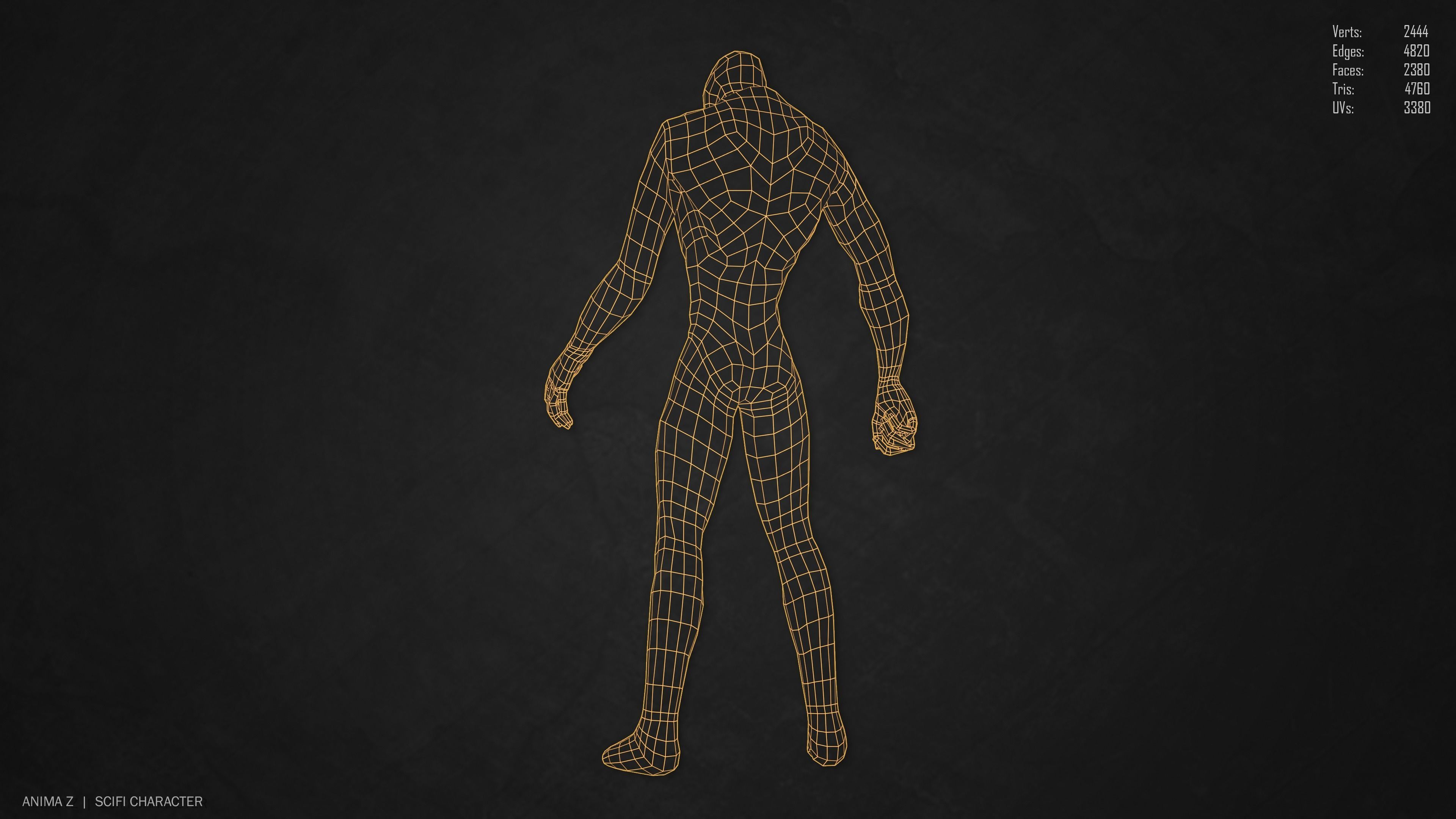 Sci fi character Low-poly 3D model_14