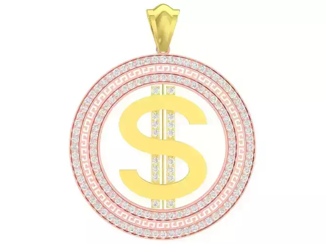 Luxury Dollar Sign Pendant Jewelry 3D Model 3782 3D print model