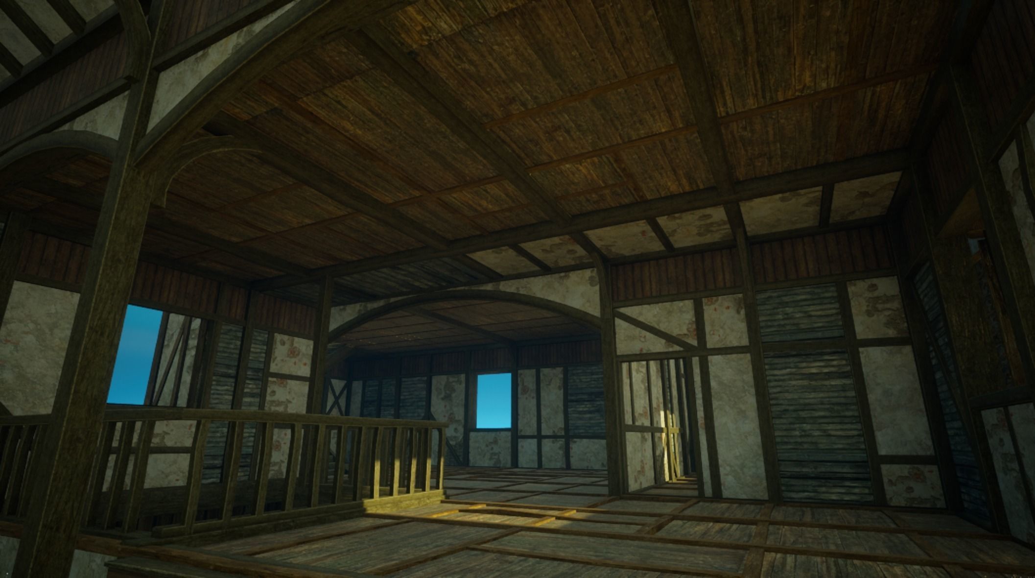 Medieval old House3-interior and exterior design Low-poly 3D model_12