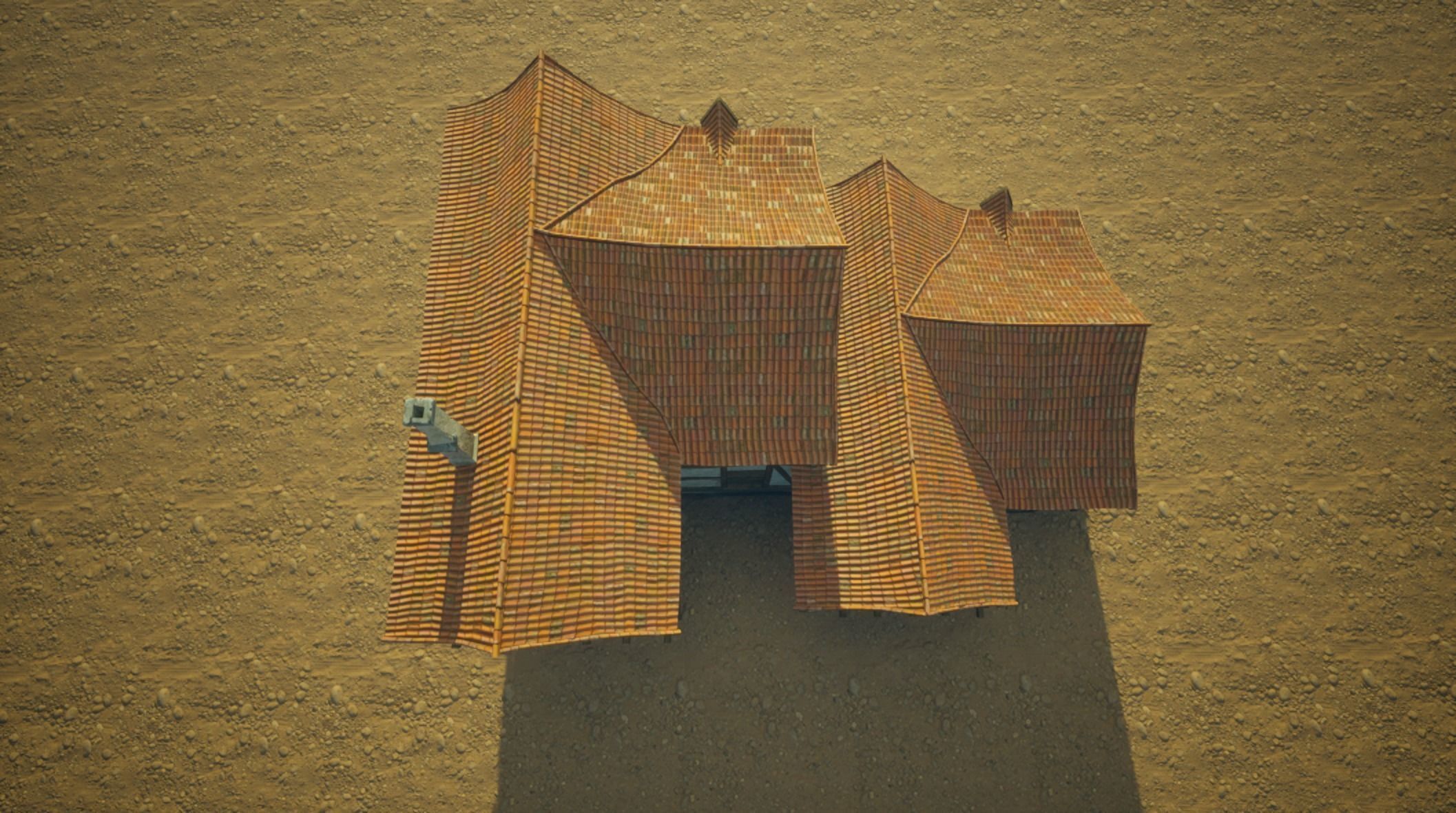 Medieval old House3-interior and exterior design Low-poly 3D model_8