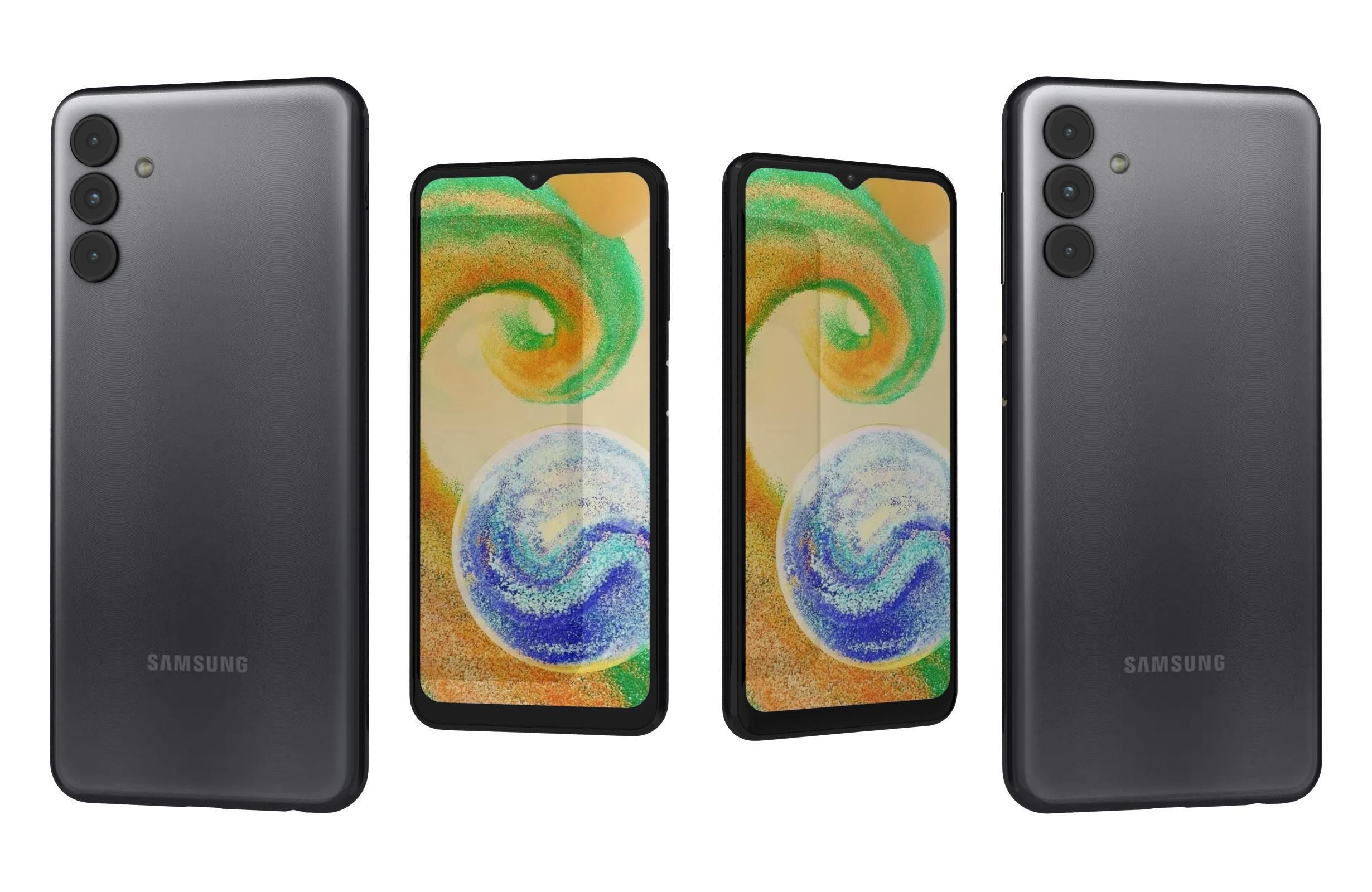 Samsung Galaxy A04s Black 3D model_3