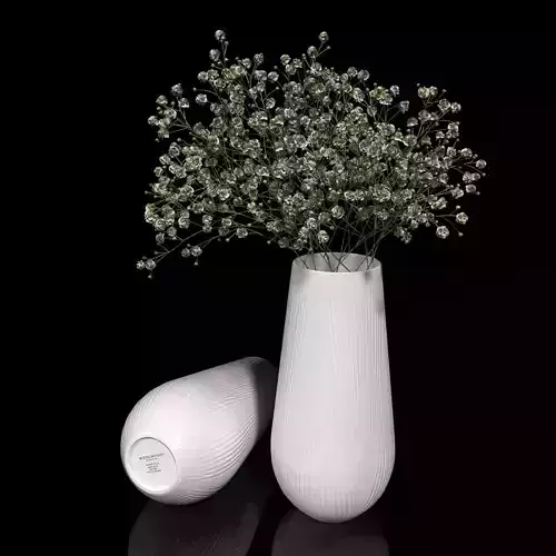 Wedgwood White Folia Vase Tall