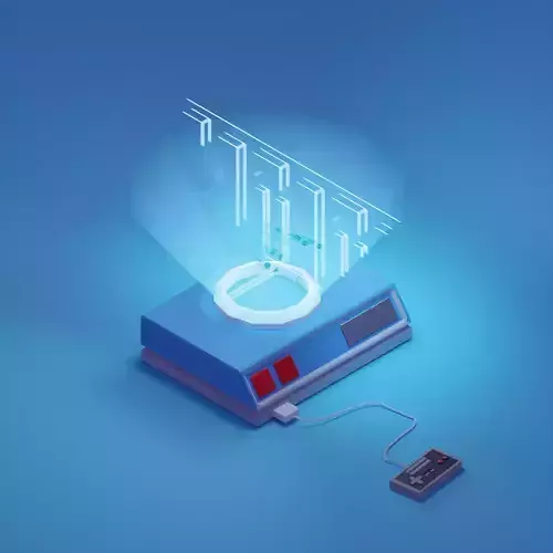 Animated Holographic Retro Video Games 3D model