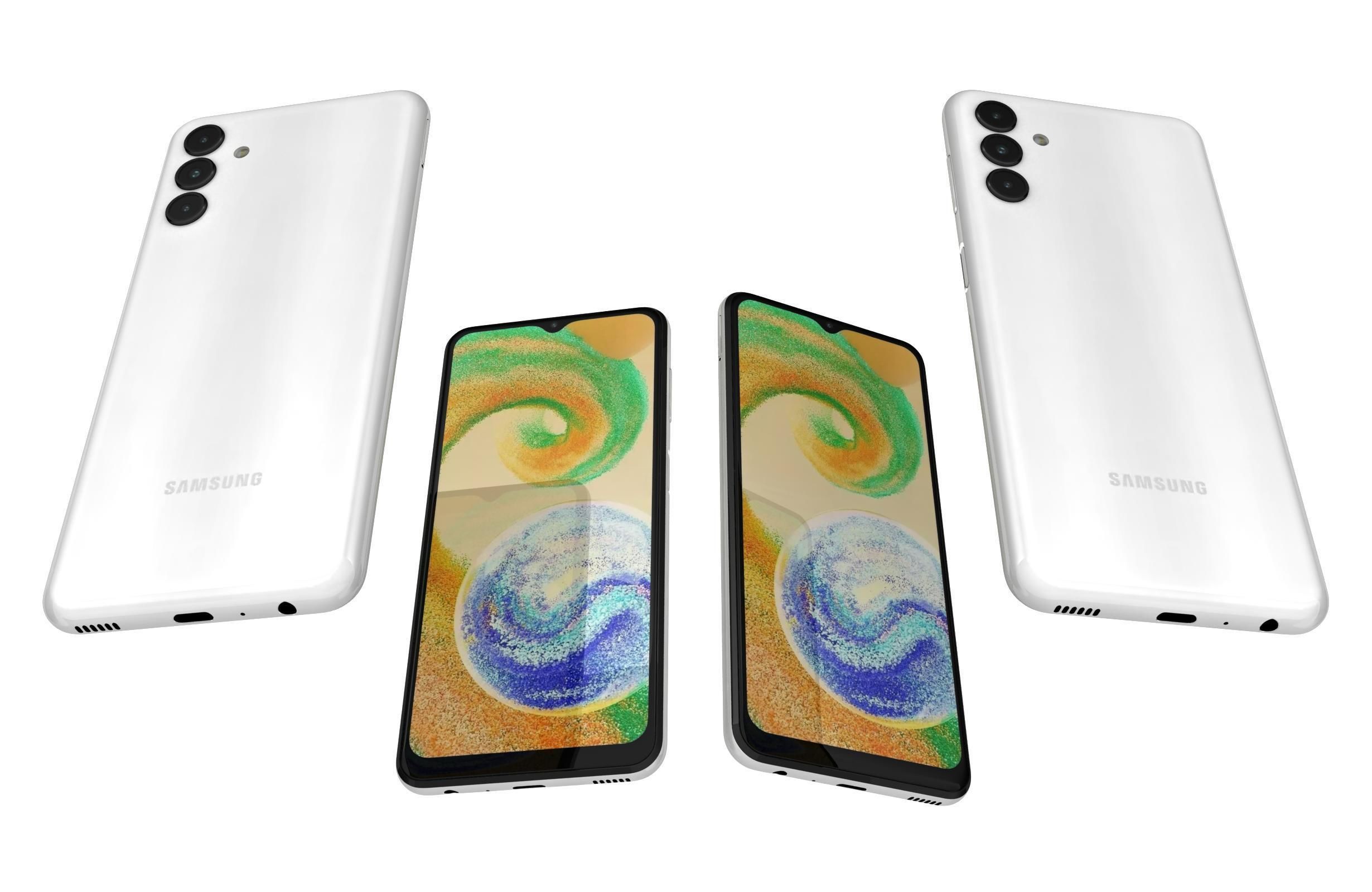 Samsung Galaxy A04s White 3D model_4