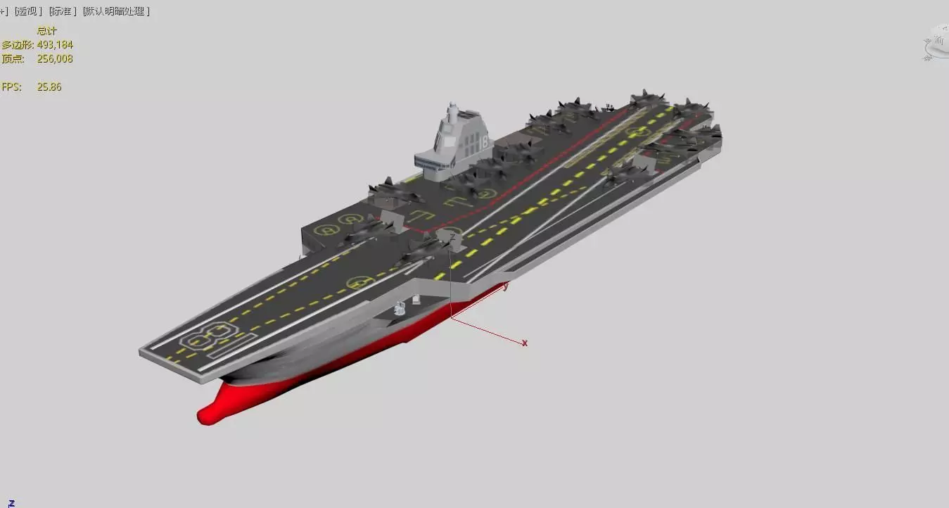 China 003 Type Aircraft carrier 3D model
