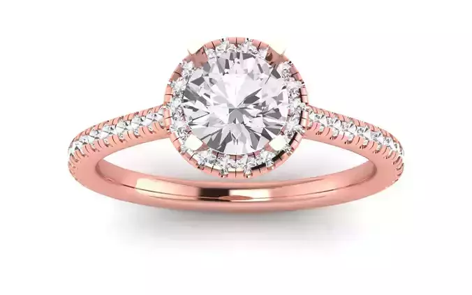 Solitaire Wedding Engagement Women Ring 3D print model