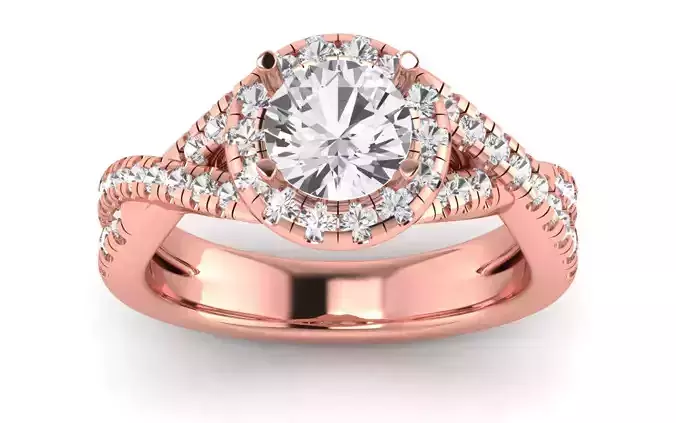 Solitaire Wedding Engagement Women Twisted Ring