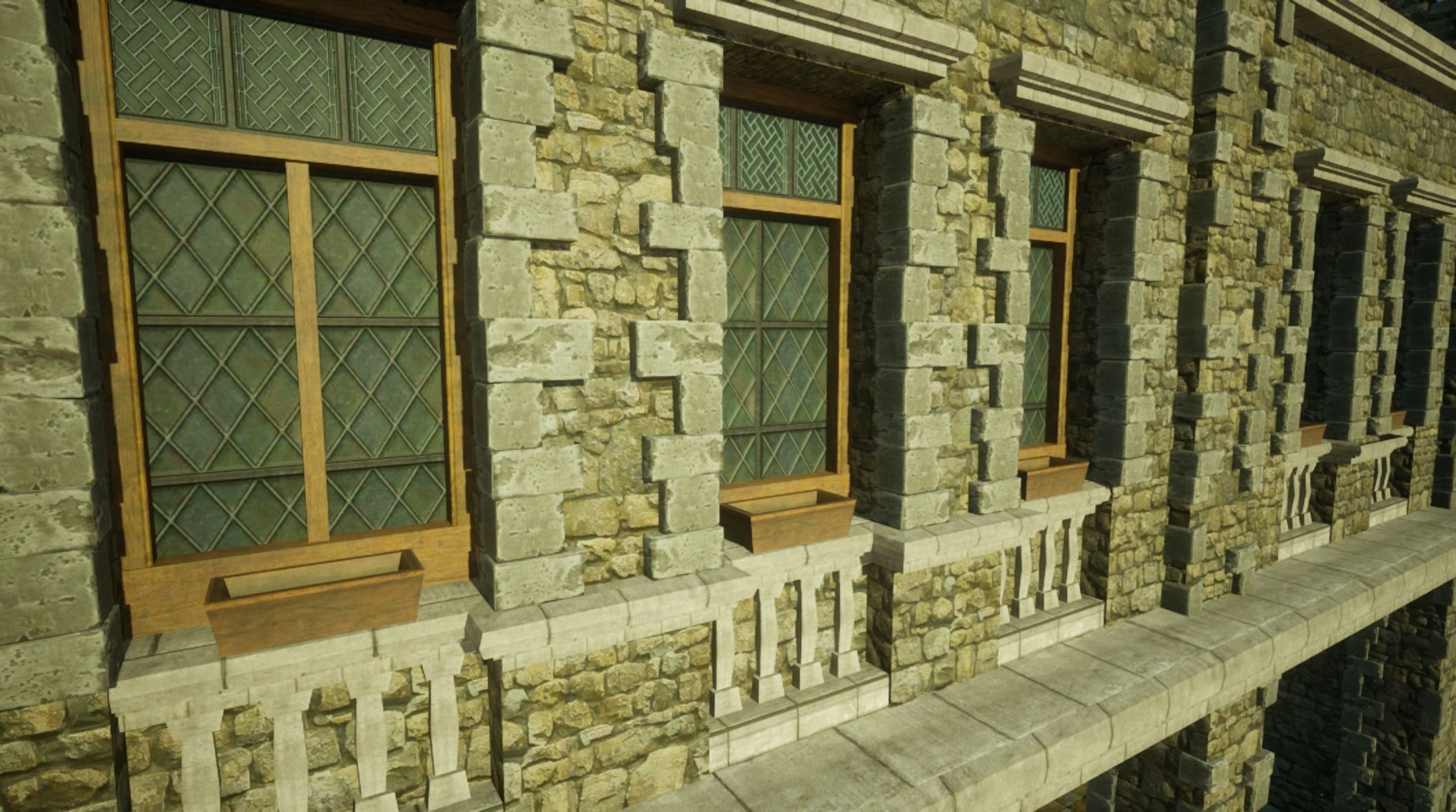 Medieval old House6-interior and exterior design Low-poly 3D model_16