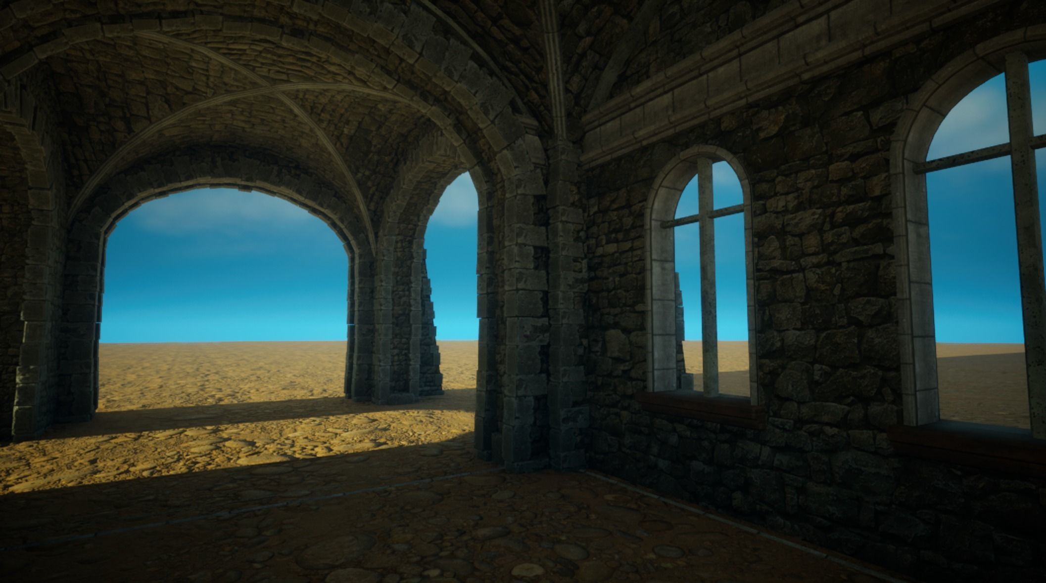 Medieval old House6-interior and exterior design Low-poly 3D model_12