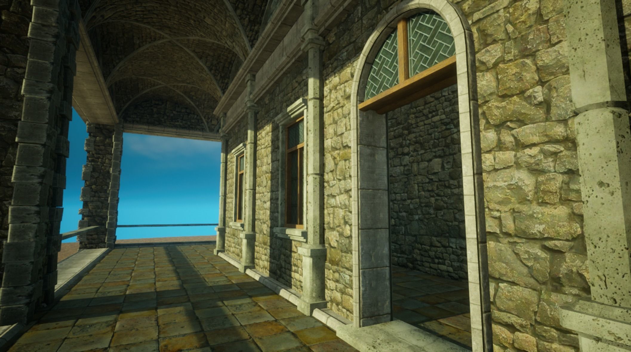 Medieval old House6-interior and exterior design Low-poly 3D model_11