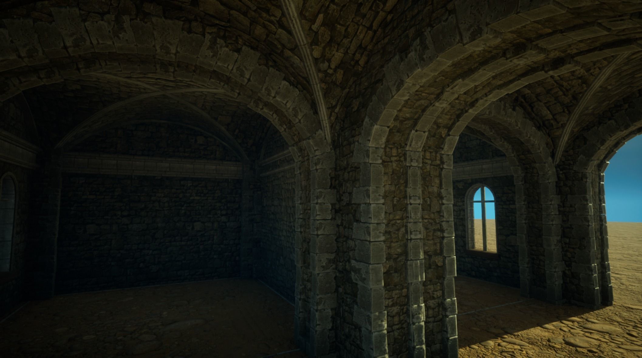 Medieval old House6-interior and exterior design Low-poly 3D model_15