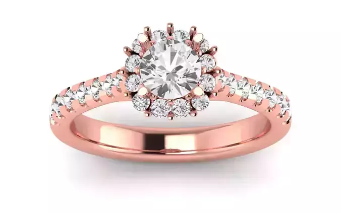 Solitaire Wedding Engagement Women Ring 3D print model