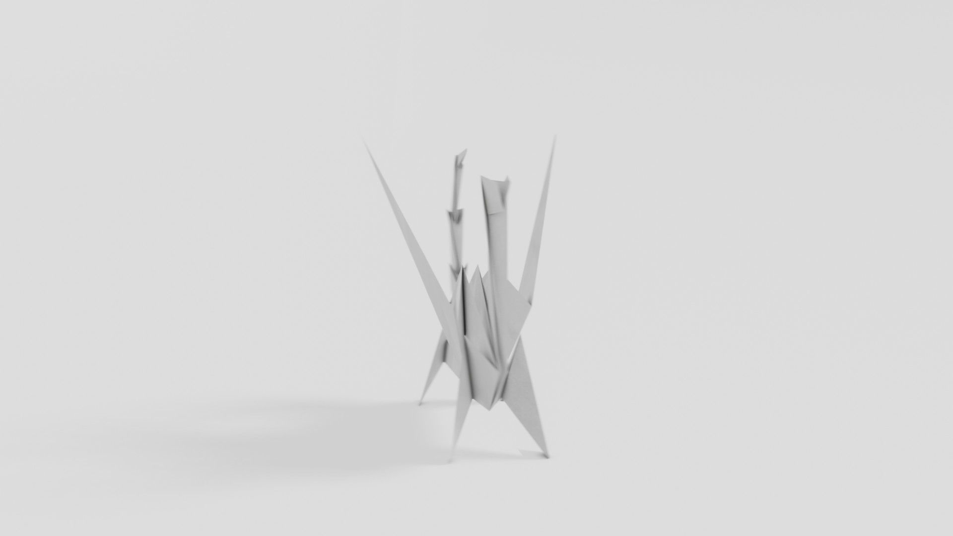 Origami Dragon Low-poly 3D model_14