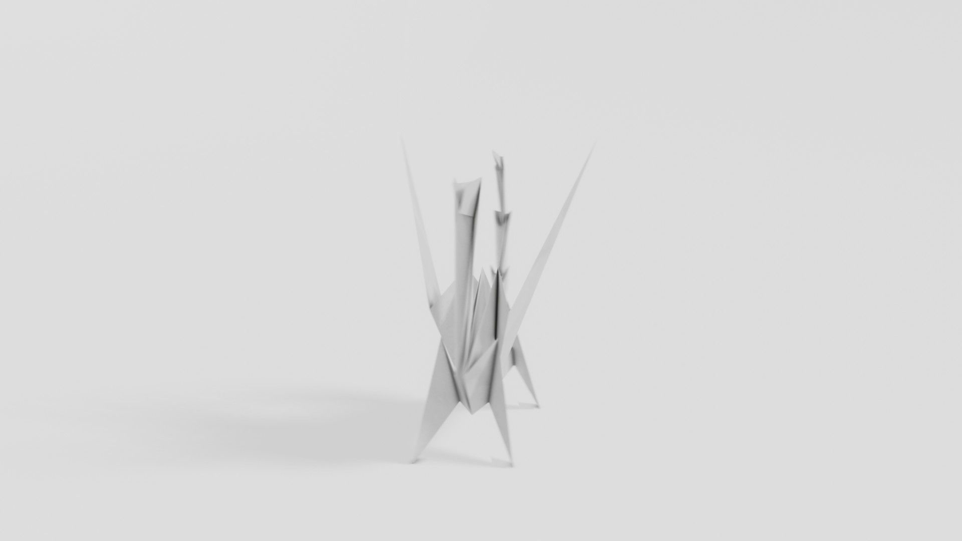 Origami Dragon Low-poly 3D model_22