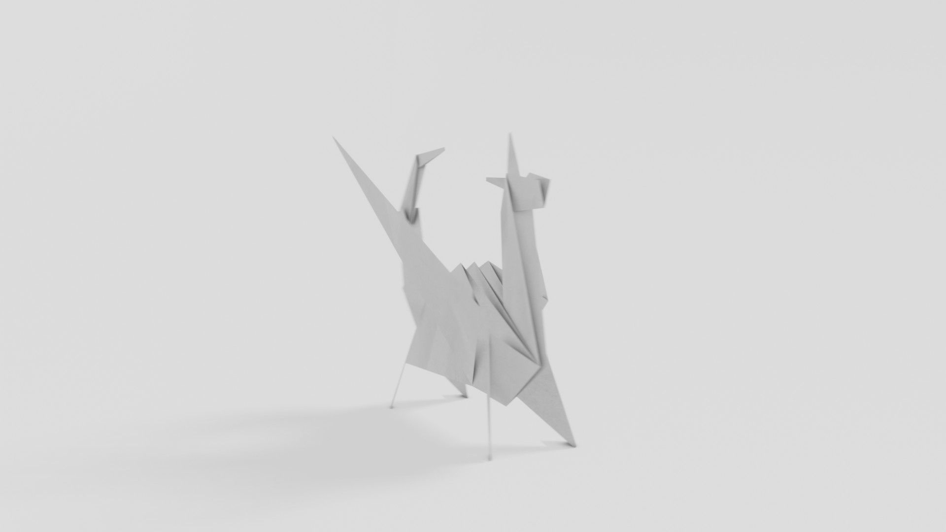 Origami Dragon Low-poly 3D model_13