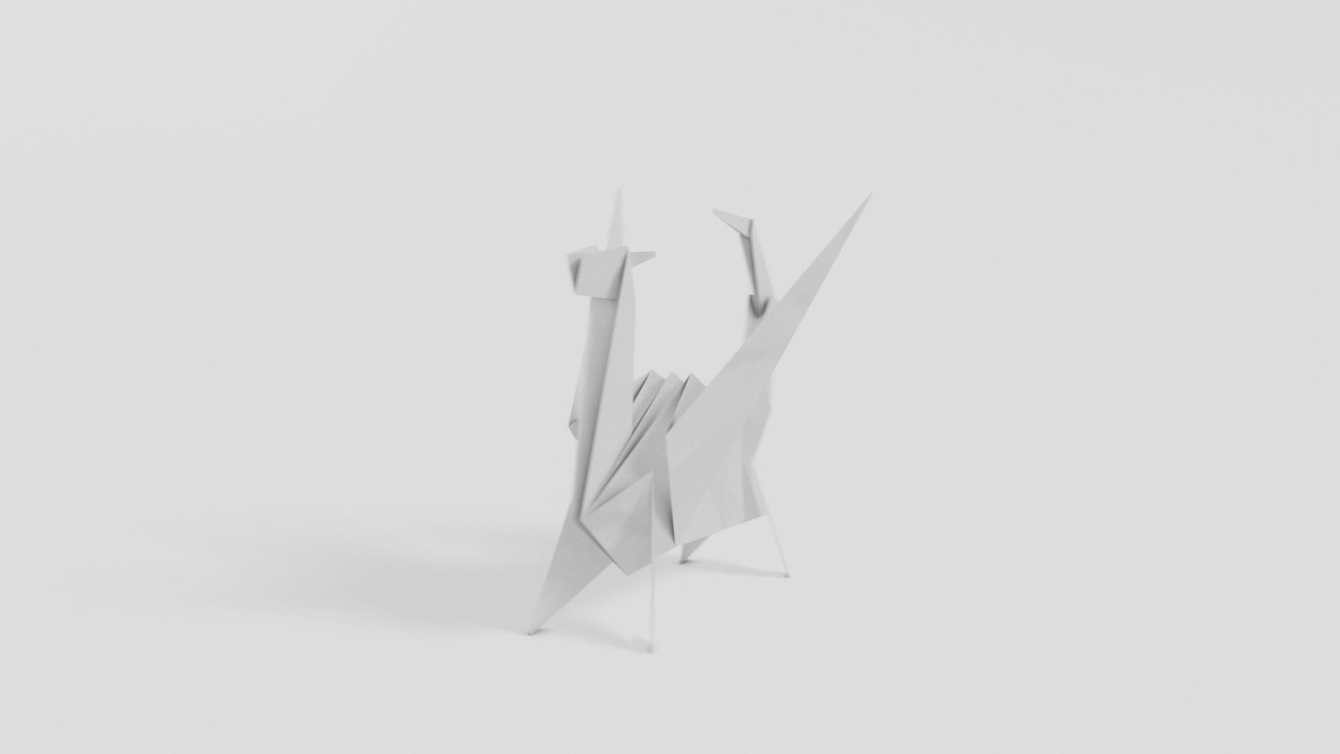 Origami Dragon Low-poly 3D model_33