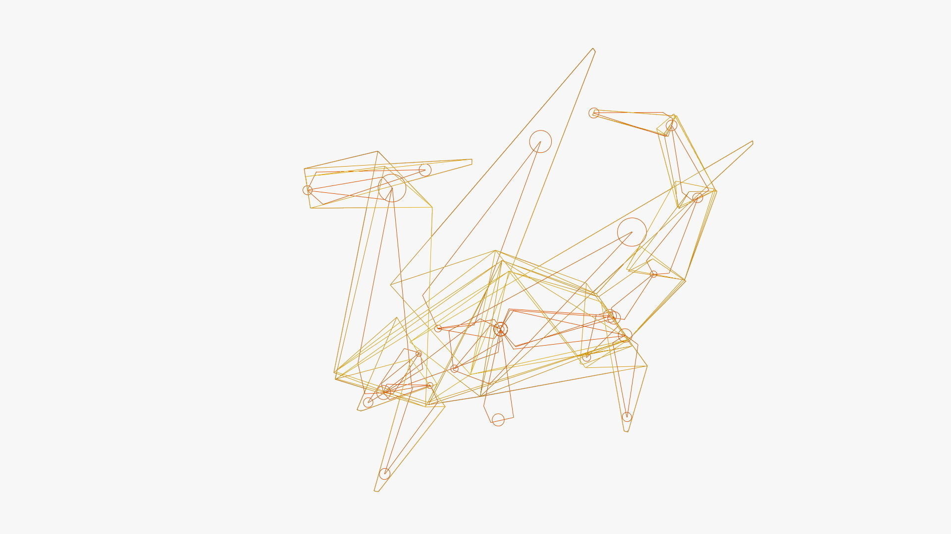 Origami Dragon Low-poly 3D model_10