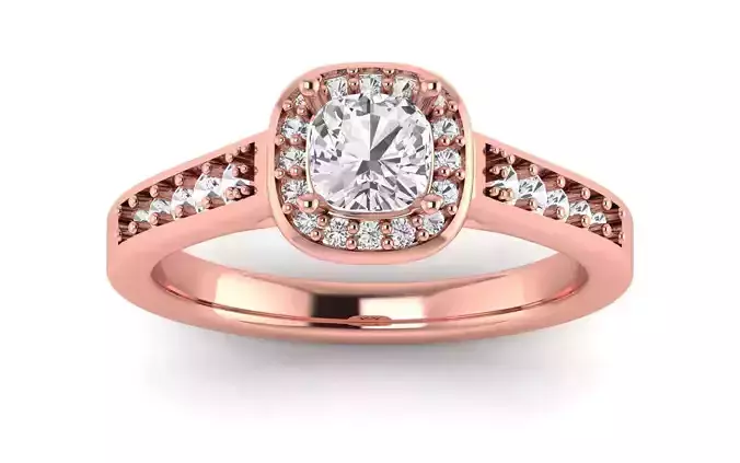 Solitaire Wedding Engagement Women Square Hole Ring