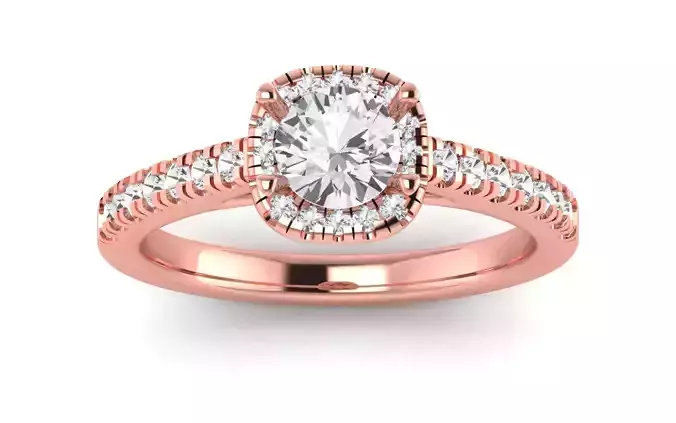 Solitaire Wedding Engagement Women Square Hole Ring