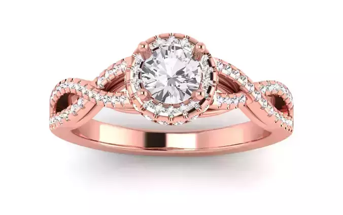 Solitaire Wedding Engagement Women Twisted Ring