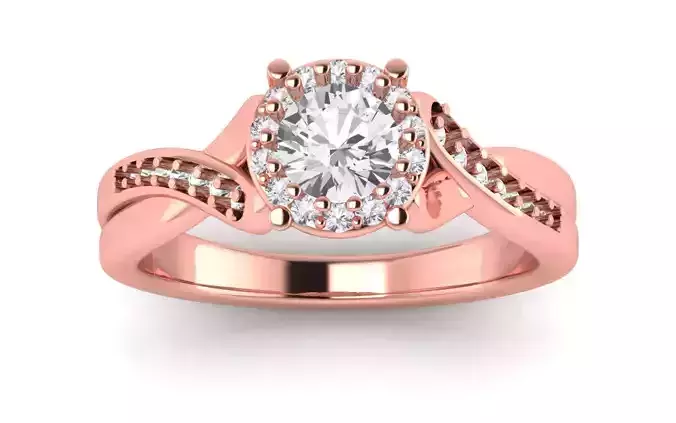 Solitaire Wedding Engagement Women Twisted Ring