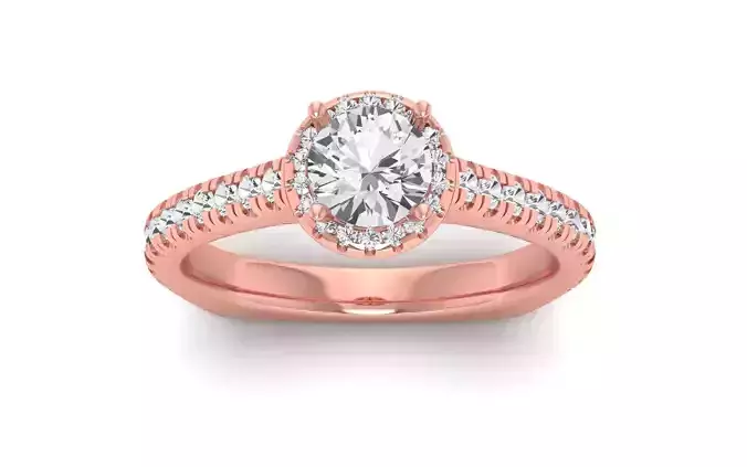 Solitaire Wedding Engagement Women Ring 3D print model