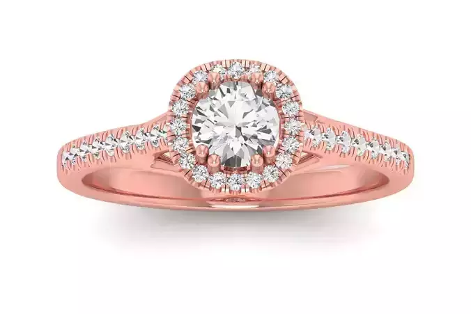 Solitaire Wedding Engagement Women Ring 3D print model
