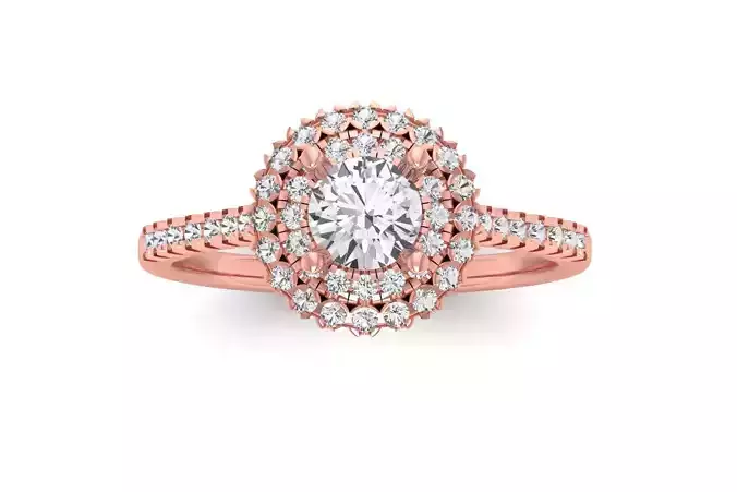 Solitaire Wedding Engagement Women Ring 3D print model