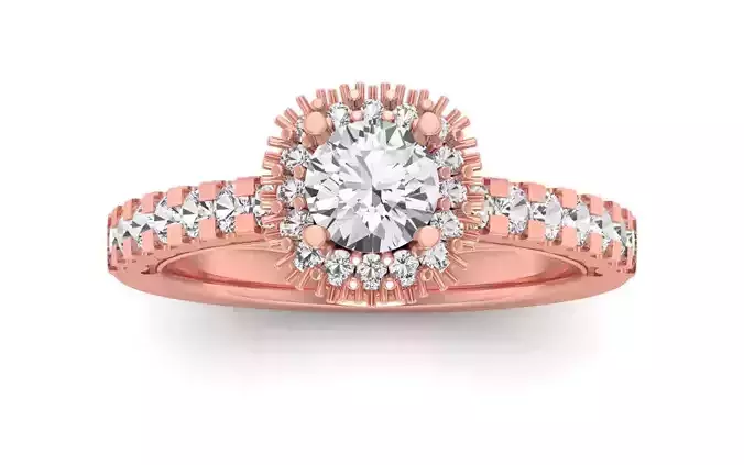 Solitaire Wedding Engagement Women Ring 3D print model