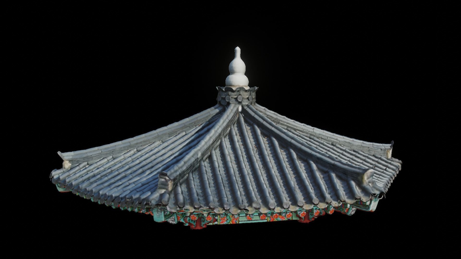 Roof of Ureukjeong Pavilion in Uirimji Reservoir 3D model_1