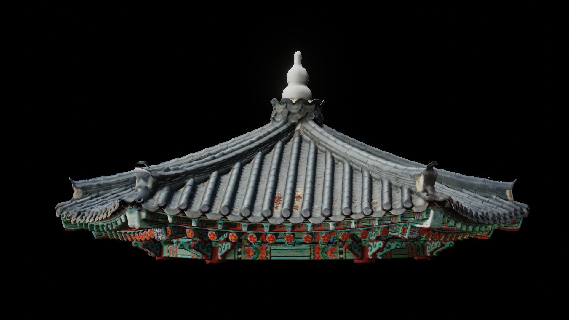 Roof of Ureukjeong Pavilion in Uirimji Reservoir 3D model_2