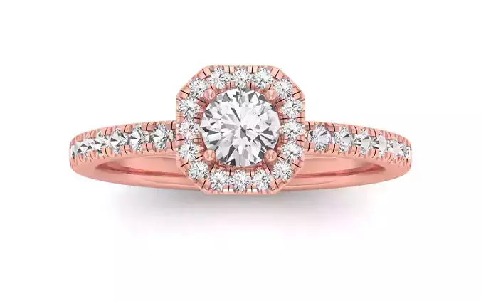 Solitaire Wedding Engagement Women Square Hole Ring