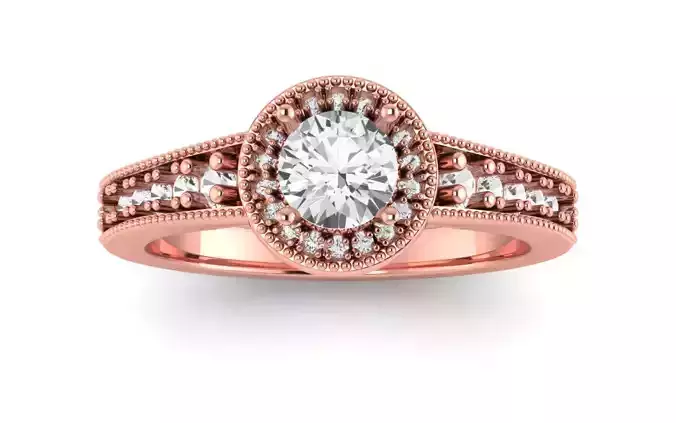 Solitaire Wedding Engagement Women Ring 3D print model