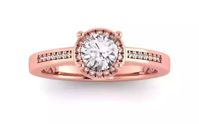 Solitaire Wedding Engagement Women Ring 3D print model